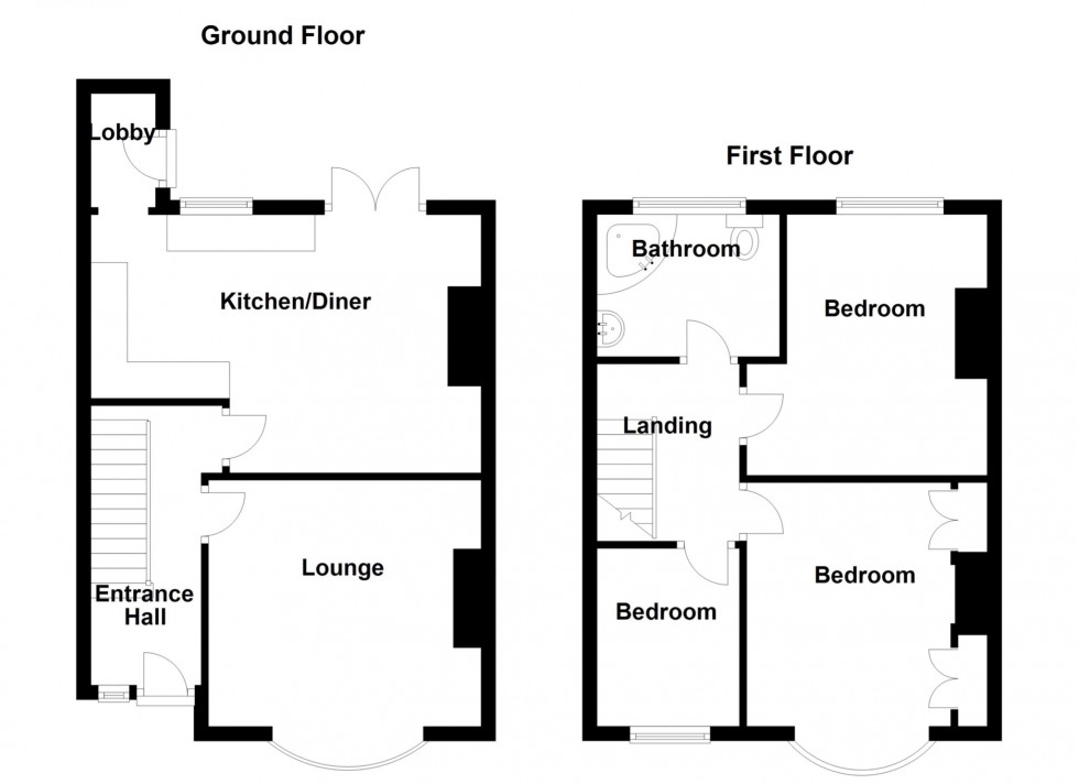 Floorplan for Lamorna Avenue, Gravesend, Kent, DA12