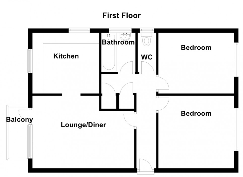 Floorplan for Fountain Walk, Northfleet, Gravesend, Kent, DA11