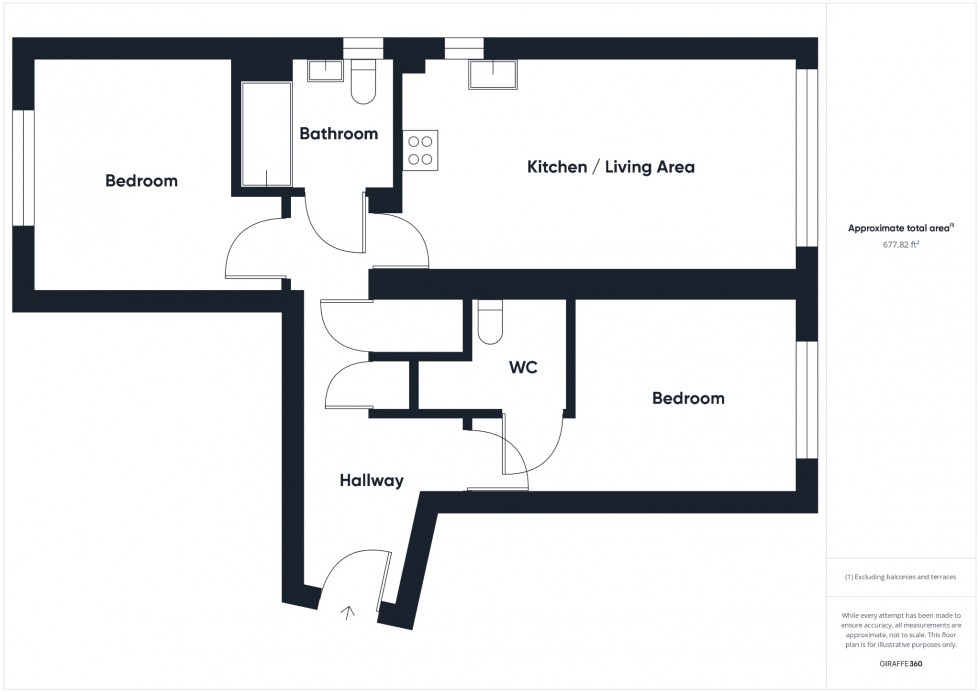 Floorplan for Fisgard Court, Admirals Way, Gravesend, Kent, DA12