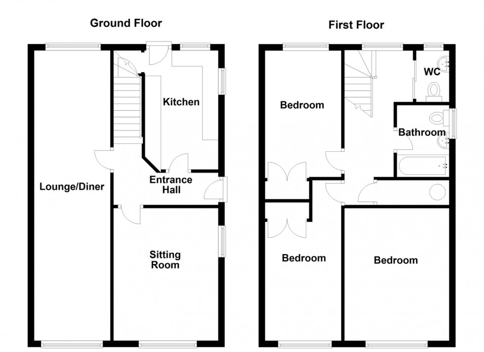 Floorplan for First Avenue, Northfleet, Gravesend, Kent, DA11