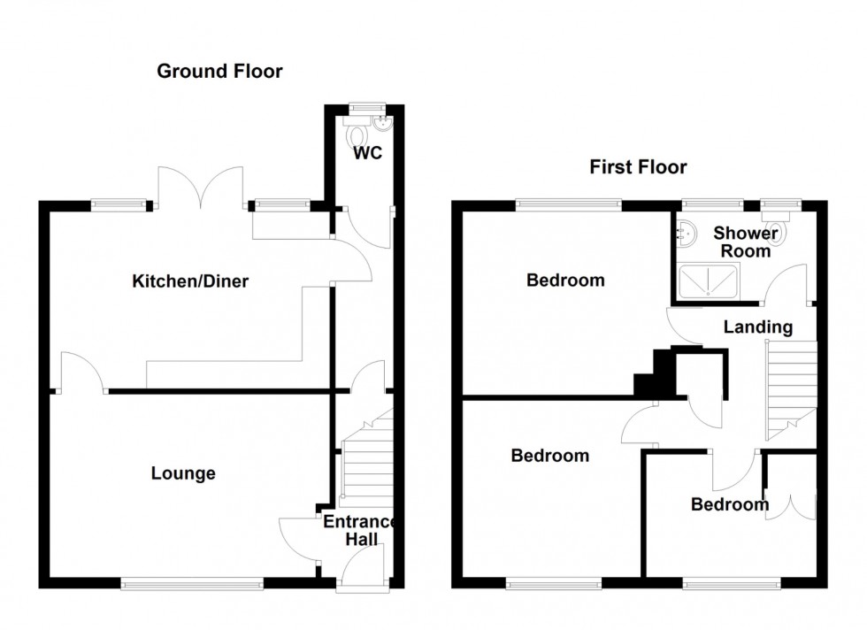 Floorplan for St. Gregorys Crescent, Gravesend, Kent, DA12
