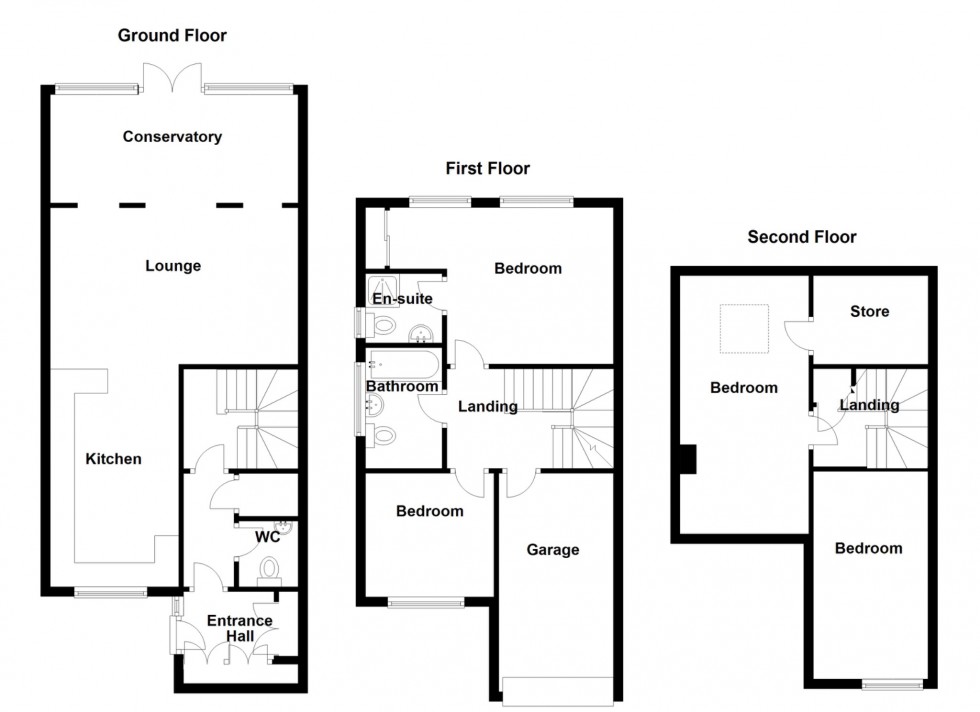Floorplan for Beacon Drive, Bean, Dartford, Kent, DA2