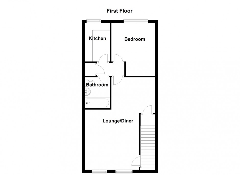 Floorplan for INVESTMENT OPPORTUNITY â THREE ONE-BEDROOM MAISONETTES FOR SALE