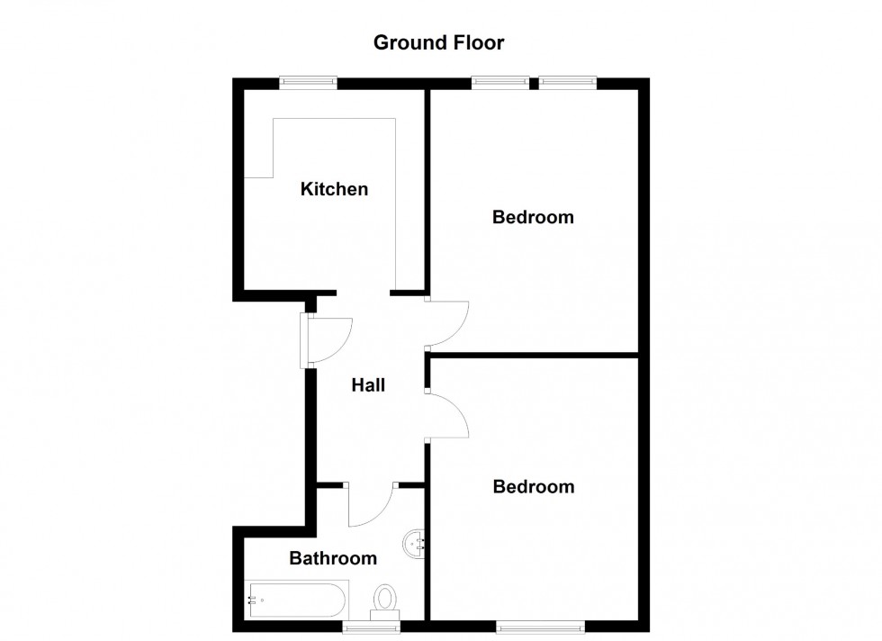 Floorplan for Warren Hastings Court, Pier Road, Northfleet, Gravesend, Kent, DA11 9NL