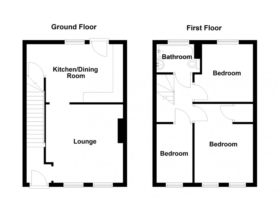 Floorplan for Poplar Avenue, Gravesend, Kent, DA12