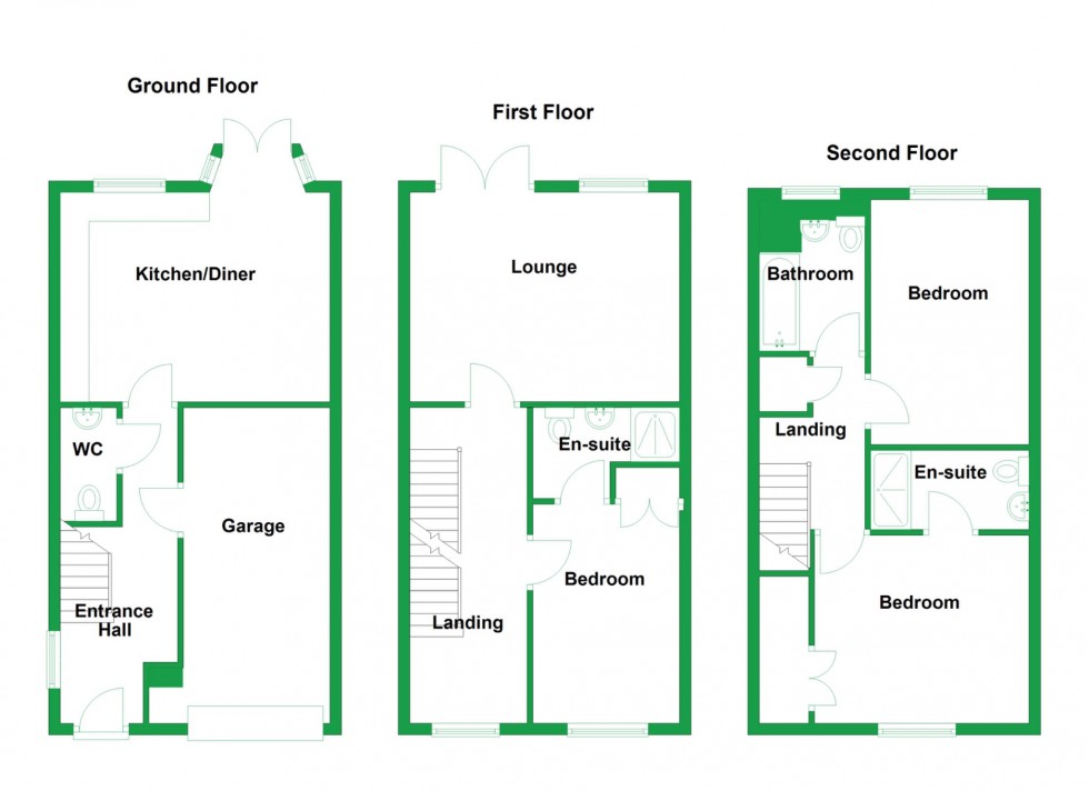 Floorplan for Quarry Close, Gravesend, Kent, DA11