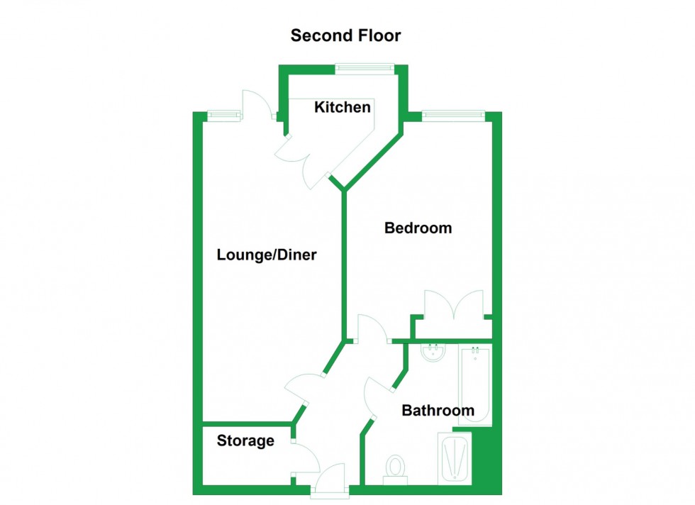 Floorplan for Nelson Court, Glen View, Gravesend, Kent, DA12