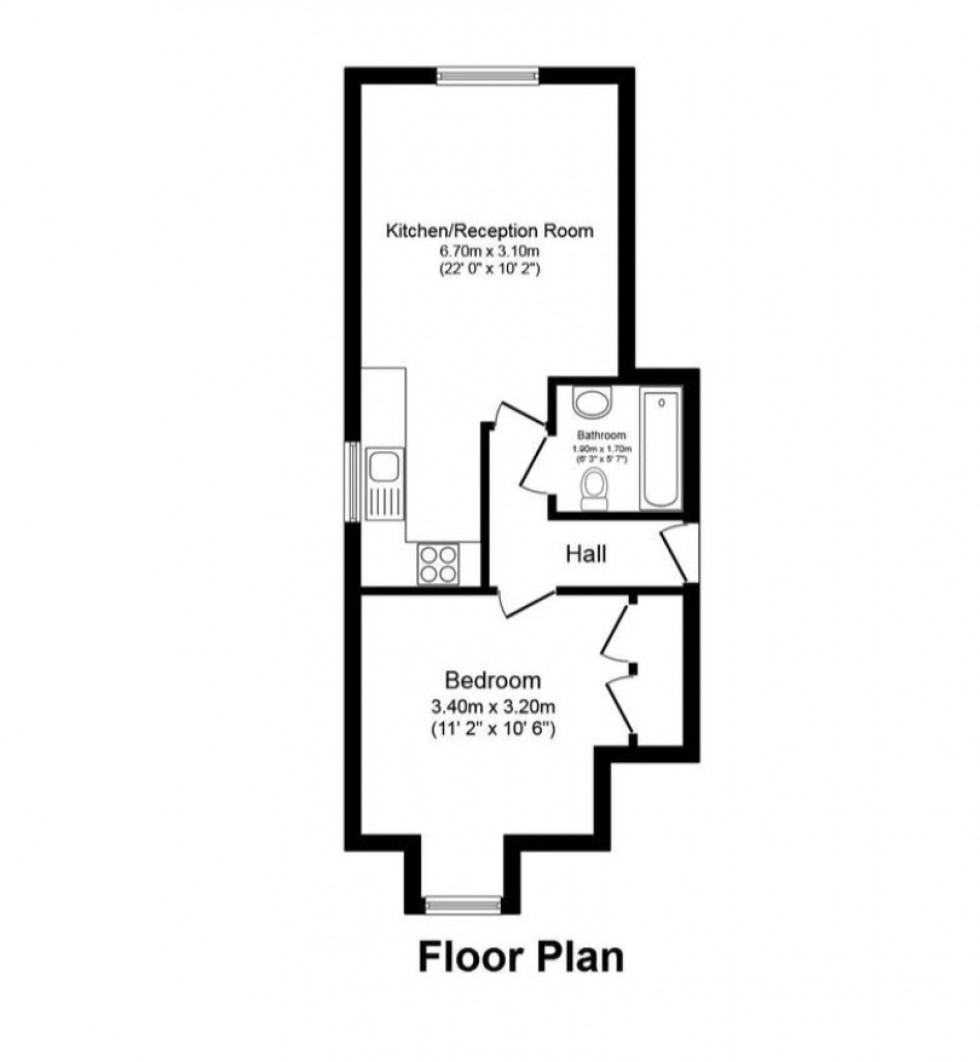 Floorplan for Alexander Court, Mill Road, Rochester, Kent, ME2