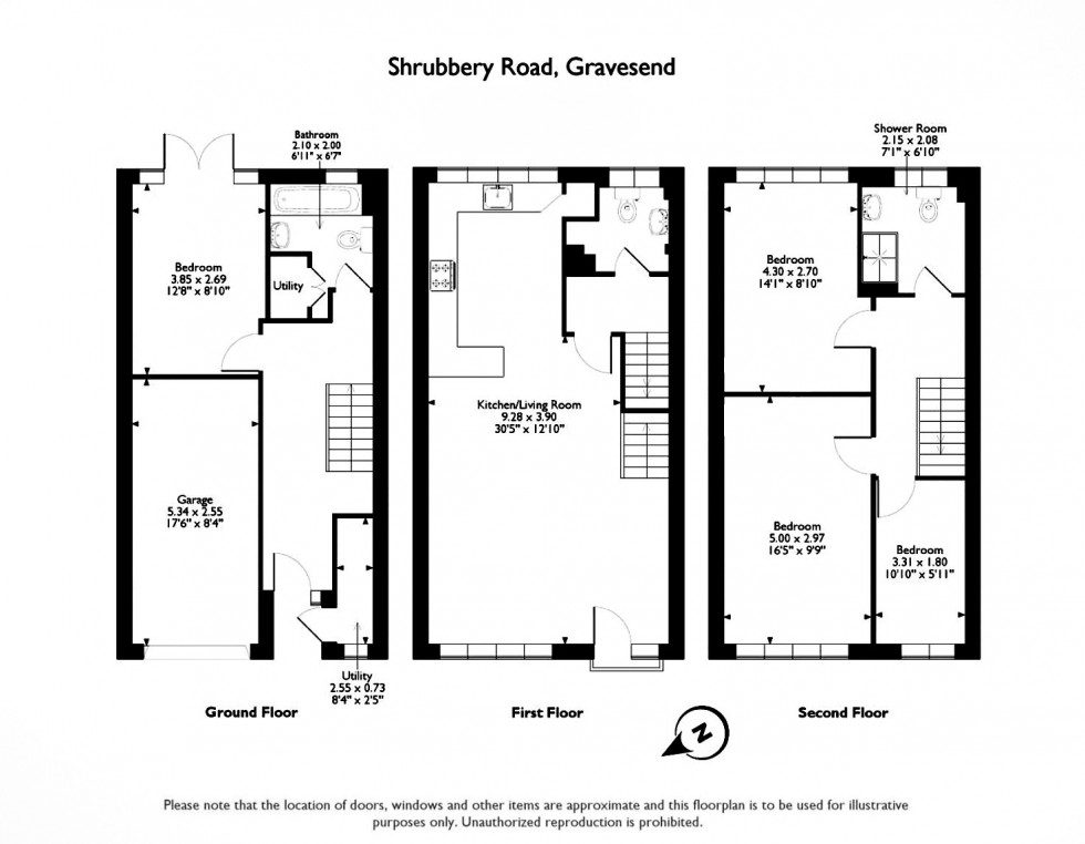 Floorplan for Shrubbery Road, Gravesend, Kent, DA12 1JW