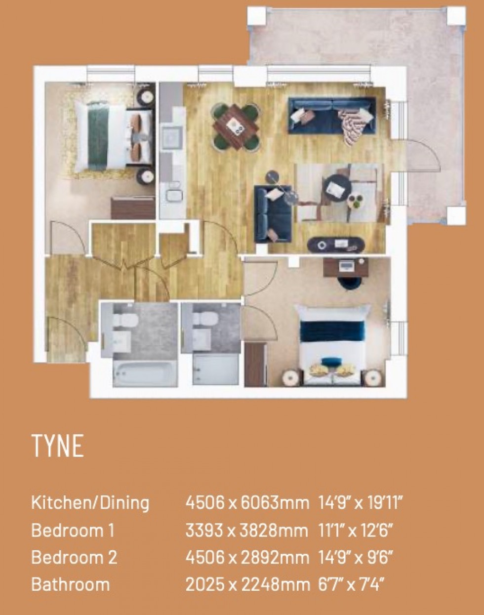 Floorplan for Cable Wharf, Gravesend, Kent, DA11